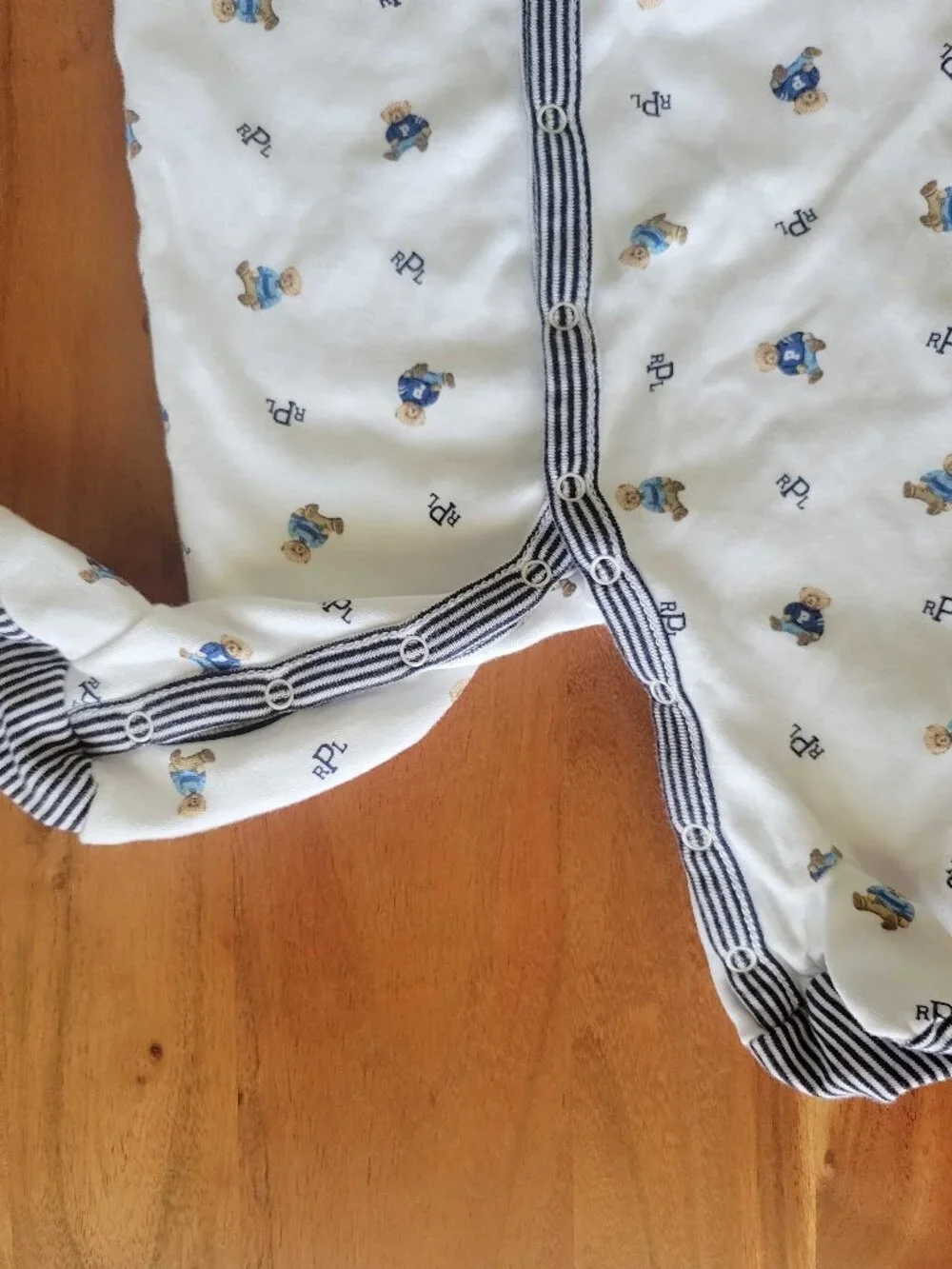Ralph Lauren Teddy Bear Print  Cotton Footie Coverall Baby 3M